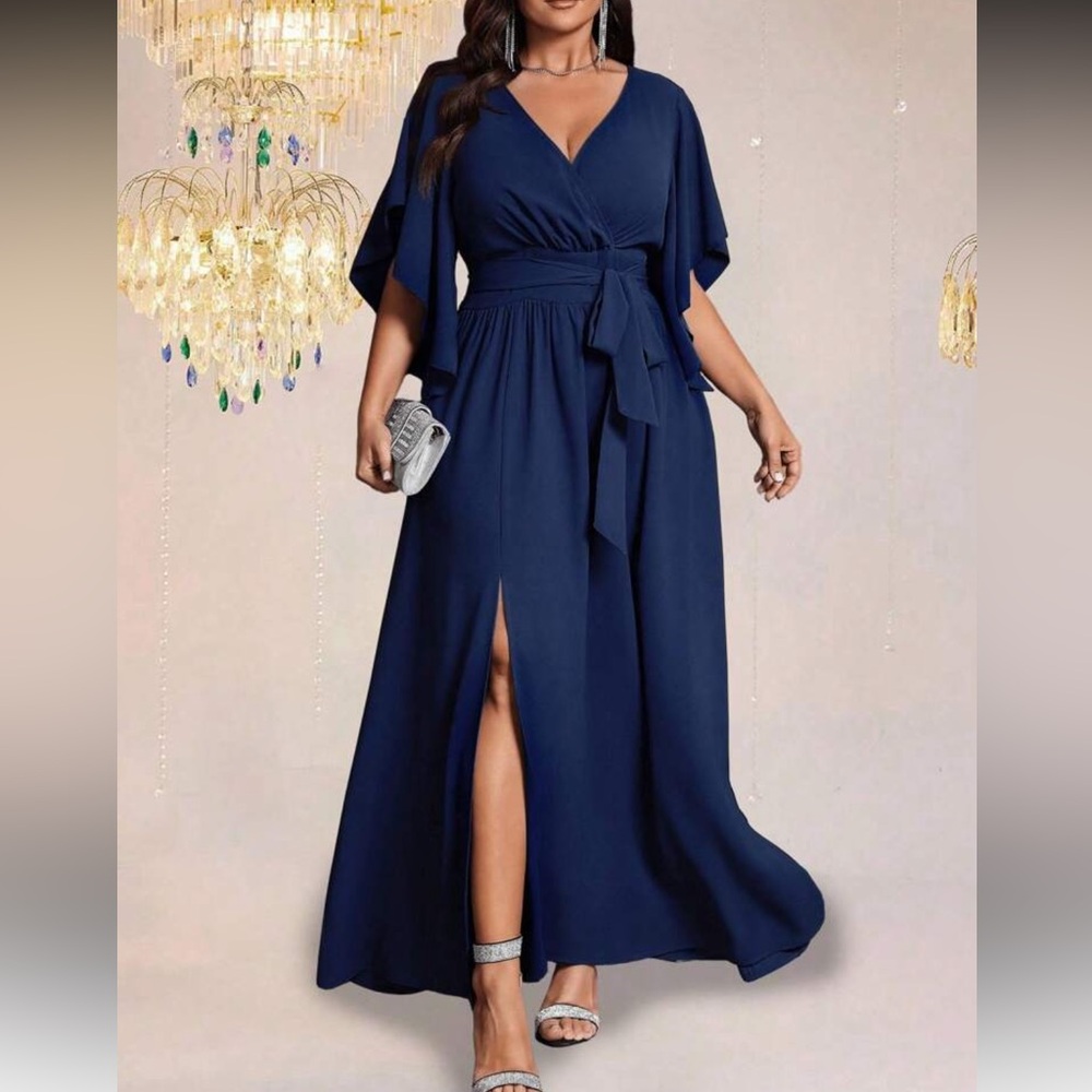 Chic Navy Blue Maxi Dress